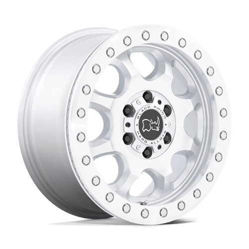 Black Rhino Hard Alloys VENTURE BEADLOCK, 17X8, 6X130, ET38, CB84.1, GLOSS SILVER W/ MACHINED FACE 1780VTR386130S84