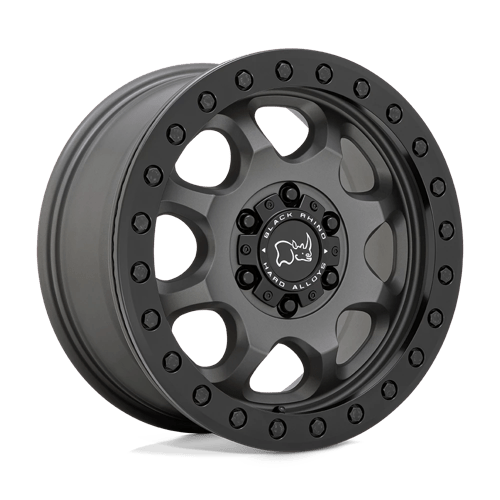 Black Rhino Hard Alloys VENTURE BEADLOCK, 17X8, 6X130, ET38, CB84.1, MATTE GUNMETAL W/ BLACK HRDW 1780VTR386130G84