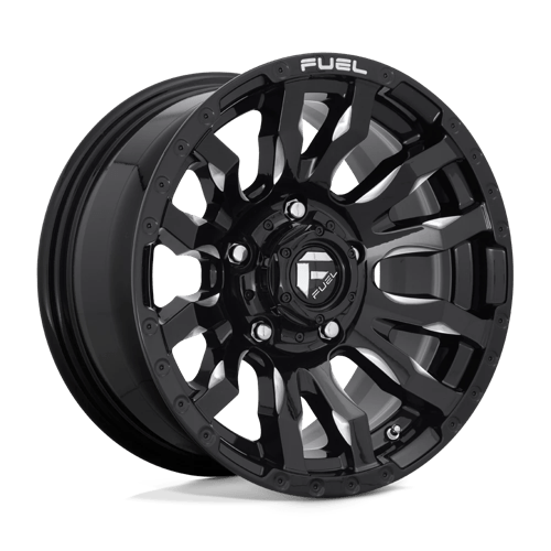 Fuel 1PC D673 BLITZ, 16X8, 5X139.7, ET1, CB108, GLOSS BLACK MILLED