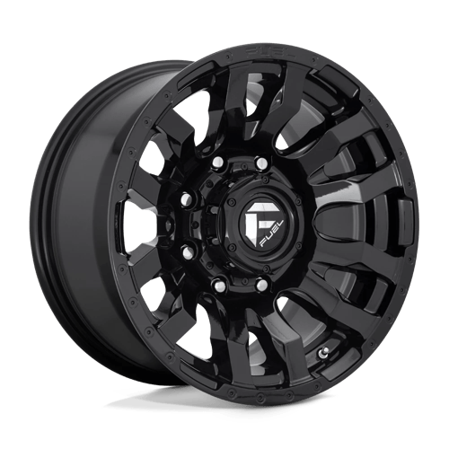 Fuel 1PC D675 BLITZ, 22X10, 8X165.1, ET-18, CB125.1, GLOSS BLACK