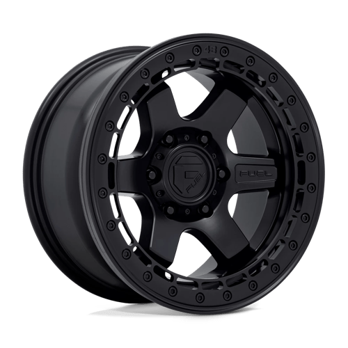 Fuel 1PC D122 BLOCK BEADLOCK, 17X8.5, 6X135, ET0, CB87.1, MATTE BLACK W/ M-BLACK RING