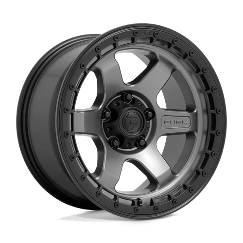 Fuel 1PC D752 BLOCK, 17X9, 6X135, ET-12, CB87.1, MATTE GUNMETAL W/ BLACK RING