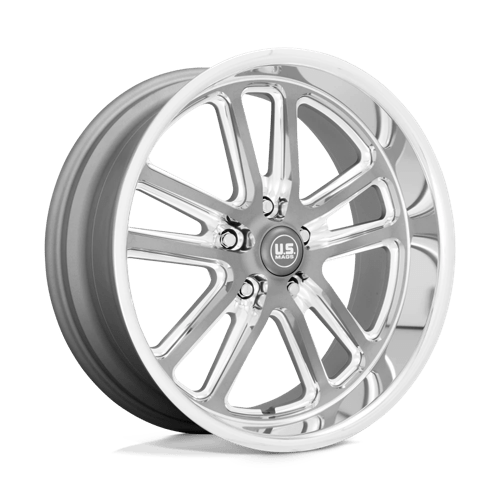 US Mag 1PC U130 BULLET, 20X8, 5X114.3, ET1, CB72.56, TEXTURED GUNMETAL W/ MILL EDGE