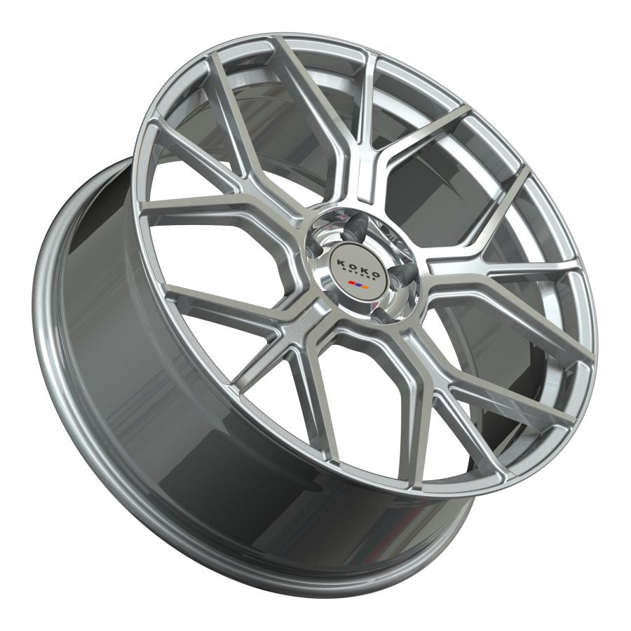 Koko Kuture Belize, Deep Profile, 20x10, 5x114.3, ET40, CB73.1, Machined Silver