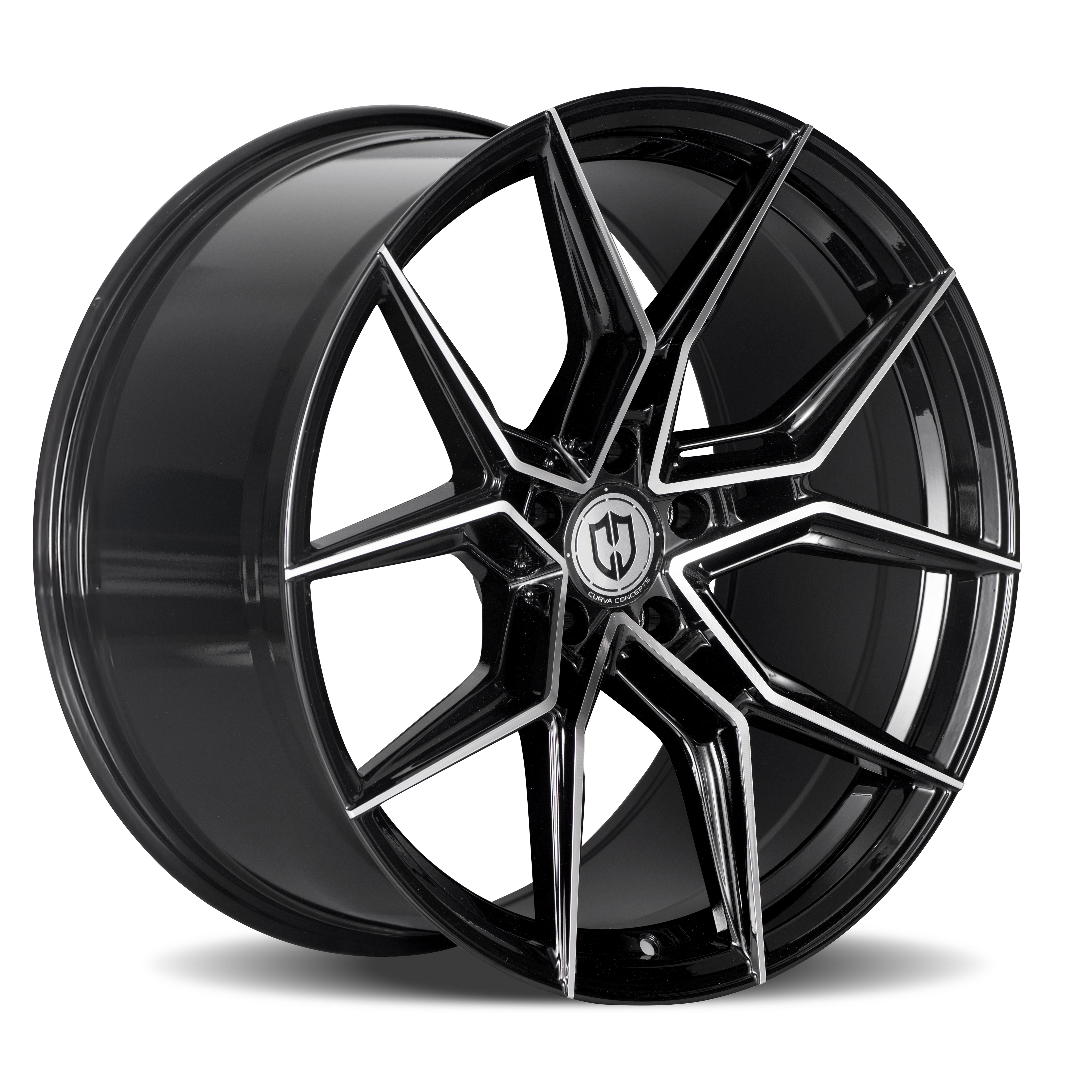 Curva Concepts CFF43, 20x8.5, 5x114.3, ET35, CB73.1, Gloss Black Machine Face