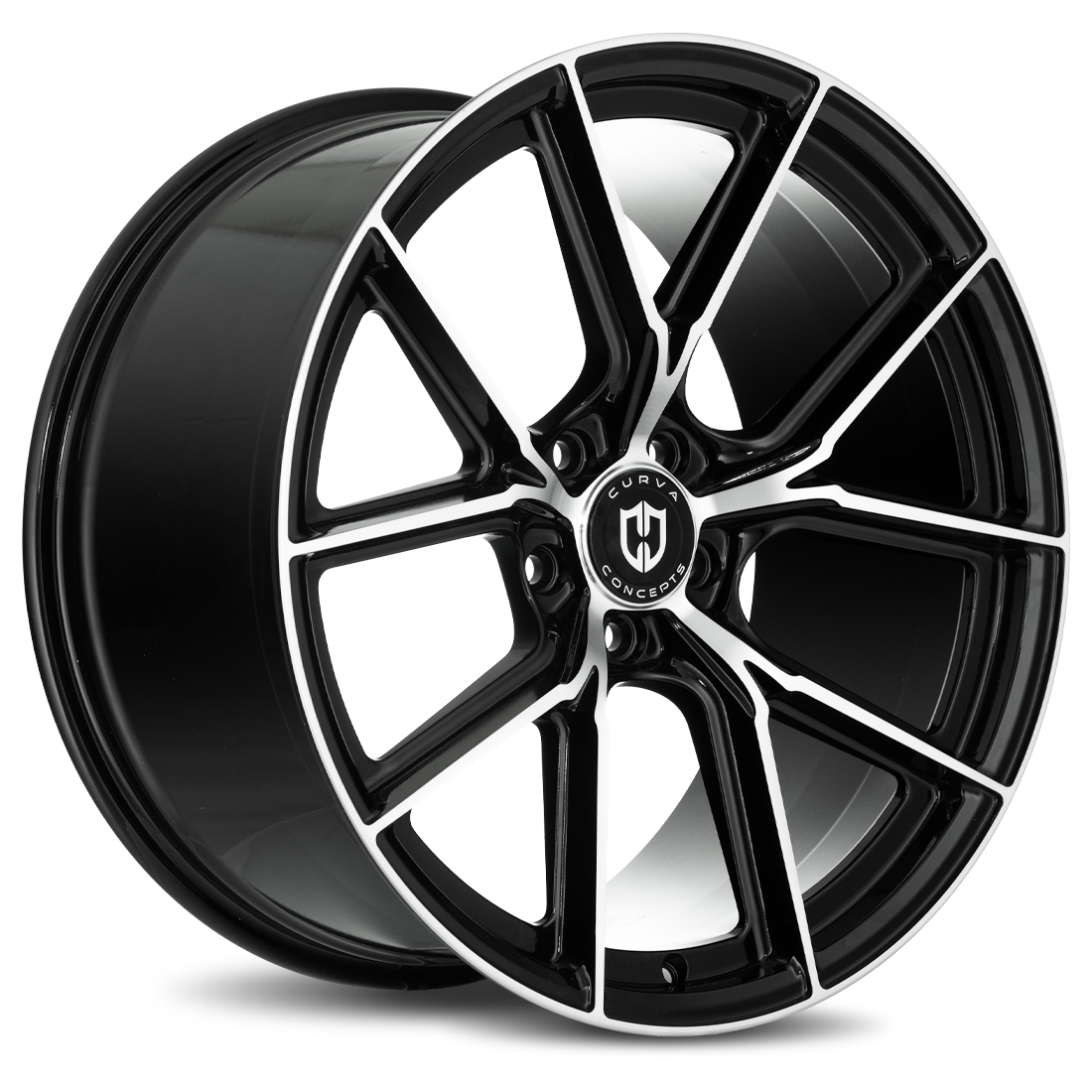 Curva Concepts CFF70, 20x8.5, 5x114.3, ET38, CB73.1, Black Machined Face