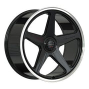 Giovanna Cinque, Deep Profile, 24x10, 6x135/6x139.7, ET15, CB108, Gloss Black Polished Lip