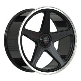 Giovanna Cinque, Deep Profile, 24x10, 6x135/6x139.7, ET15, CB108, Gloss Black Polished Lip