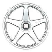 Giovanna Cinque, Regular Profile, 22x90, 5x120, ET30, CB74.1, Silver With Machined Face/ Polished Lip