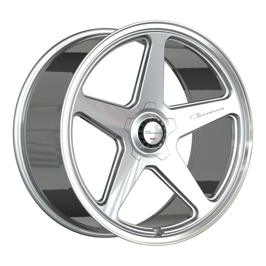 Giovanna Cinque, 22x12, 5x114.3, ET25, CB67.1, Silver With Machined Face/ Polished Lip - 2212F25GOCINSPD