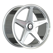 Giovanna Cinque, Regular Profile, 21x12, 5x100 to 5x132, ET25 to 45, CB54.1 to 84.1, Silver With Machined Face/ Polished Lip