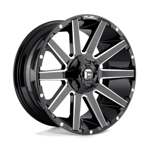 Fuel 1PC D615 CONTRA, 20X9, 6X135/6X139.7, ET20, CB106.1, GLOSS BLACK MILLED