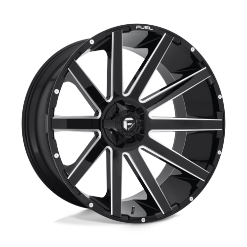 Fuel 1PC D615 CONTRA, 26X12, 6X135/6X139.7, ET-44, CB106.1, GLOSS BLACK MILLED