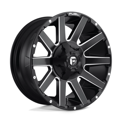 Fuel 1PC D616 CONTRA, 20X9, 8X180, ET20, CB124.2, MATTE BLACK MILLED