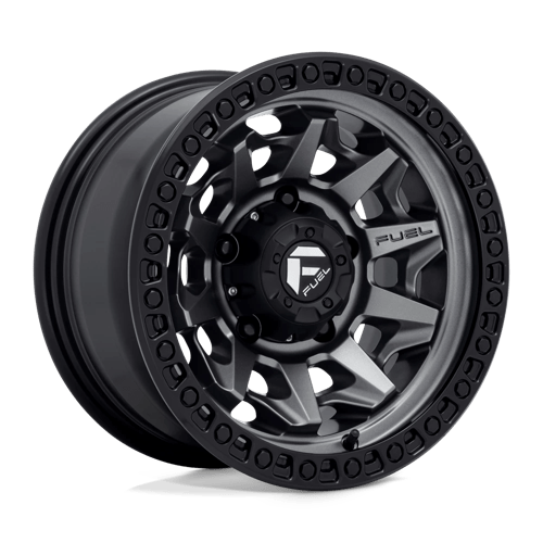 Fuel 1PC D716 COVERT, 15X8, 5X139.7, ET-12, CB108, MATTE GUNMETAL BLACK BEAD RING
