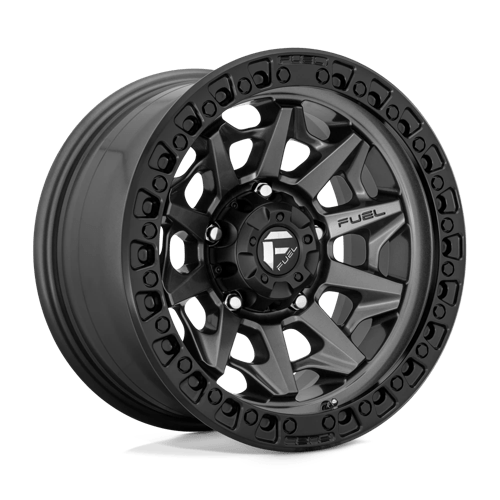 Fuel 1PC D716 COVERT, 15X8, 6X139.7, ET-19, CB108, MATTE GUNMETAL BLACK BEAD RING