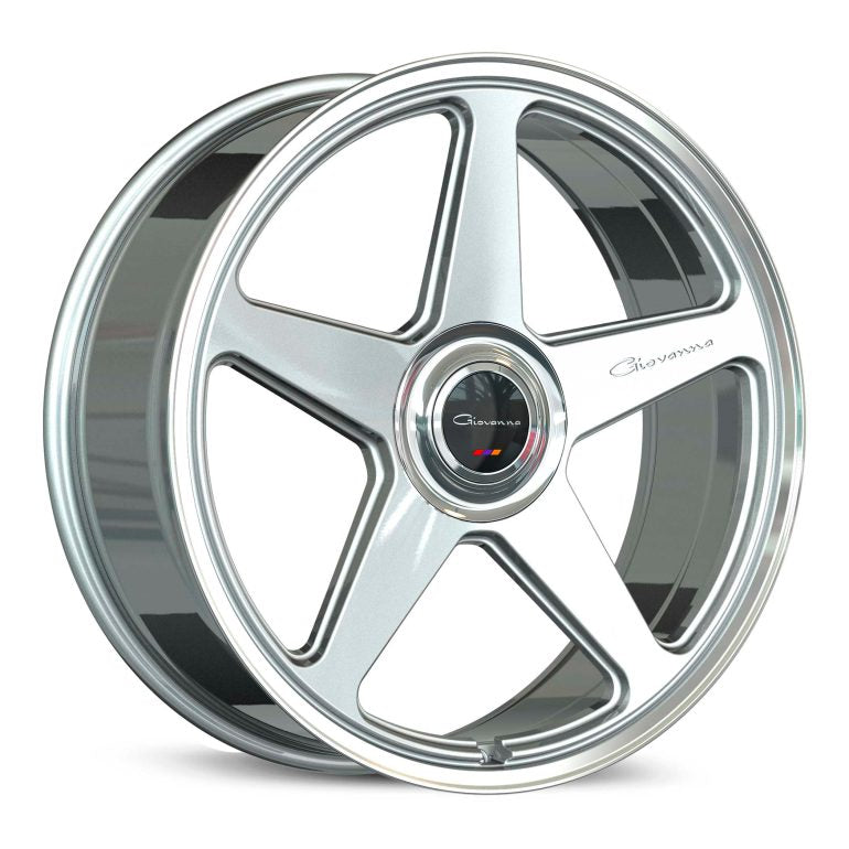 Giovanna Cinque, Deep Profile, 24x10, 5x130, ET10, CB84.1, Silver With Machined Face/ Polished Lip