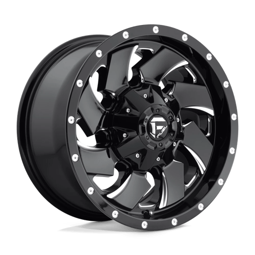 Fuel 1PC D574 CLEAVER, 17X9, 6X135/6X139.7, ET1, CB106.1, GLOSS BLACK MILLED