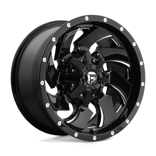 Fuel 1PC D574 CLEAVER, 20X10, 8X170, ET-18, CB125.1, GLOSS BLACK MILLED