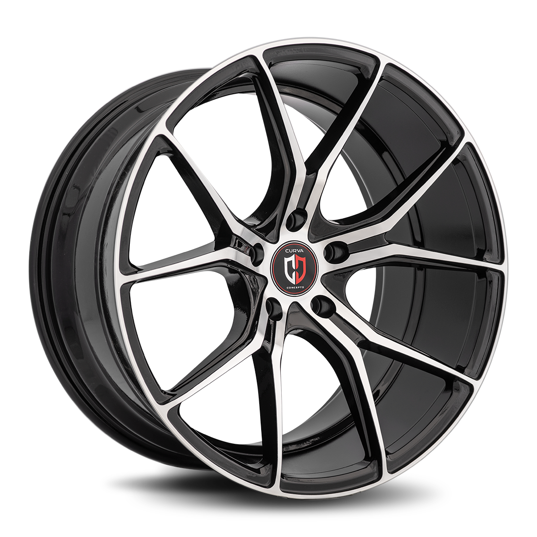 Curva Concepts C42, 20x10, 5x114.3, ET38, CB73.1, Gloss Black Machine Face