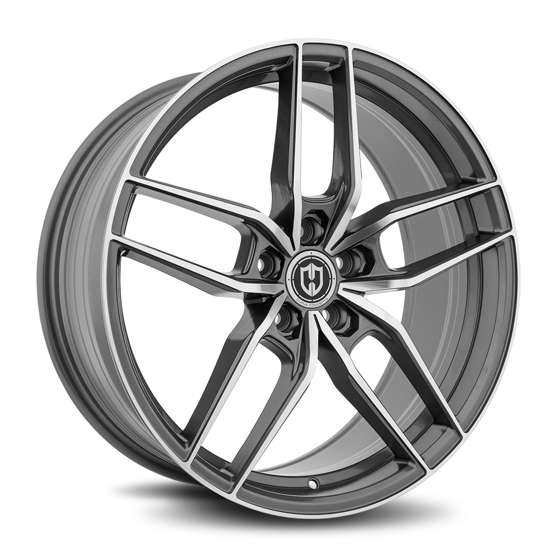 Curva Concepts CFF25, 20x10, 5x114.3, ET40, CB73.1, Gun Metal Machine Face
