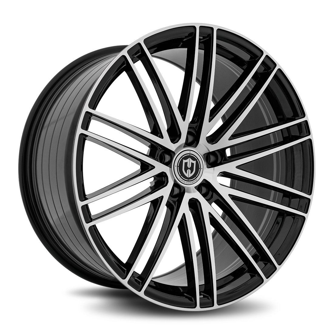 Curva Concepts CFF50, 20x9, 5x115, ET15, CB71.5, Gloss Black Machine Face