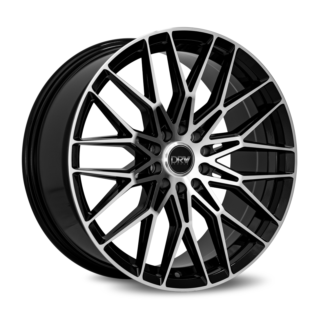 DRW D21, 17x7.5, 4x108/114.3, ET38, CB73.1, Gloss Black Machine Face