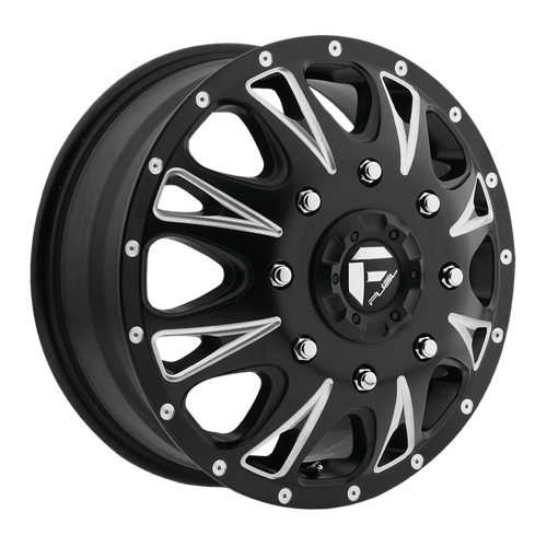 Fuel 1PC D513 THROTTLE, 17X6.5, 8X200, ET129, CB142, MATTE BLACK MILLED