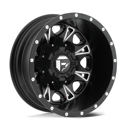 Fuel 1PC D513 THROTTLE, 17X6.5, 8X200, ET-140, CB142, MATTE BLACK MILLED