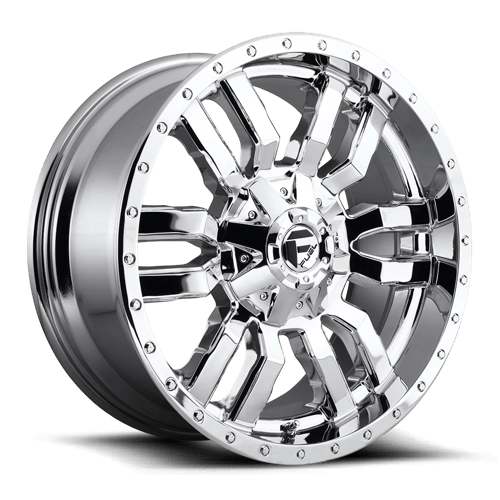 Fuel 1PC D631 SLEDGE, 20X9, 5X139.7/5X150, ET1, CB110.1, CHROME PLATED