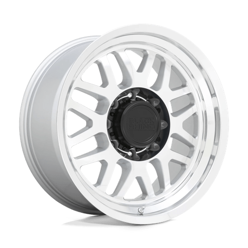 Black Rhino Hard Alloys DELTA, 20X9.5, 8X170, ET-18, CB125.1, GLOSS SILVER W MIRROR FACE&LIP 2095DLT-88170S25