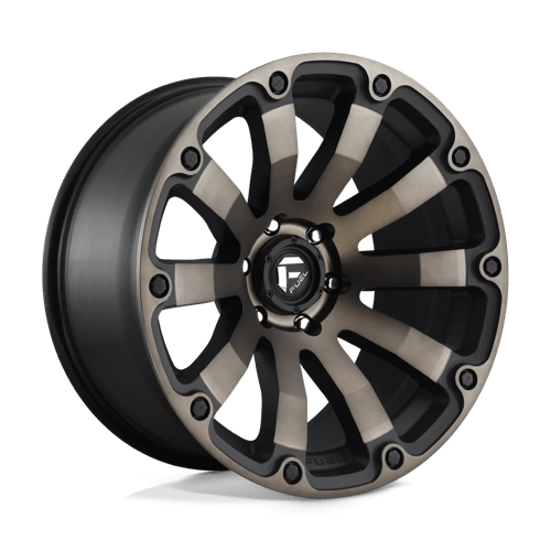 Fuel 1PC D636 DIESEL, 20X10, 5X127, ET-18, CB78.1, MATTE BLACK DOUBLE DARK TINT