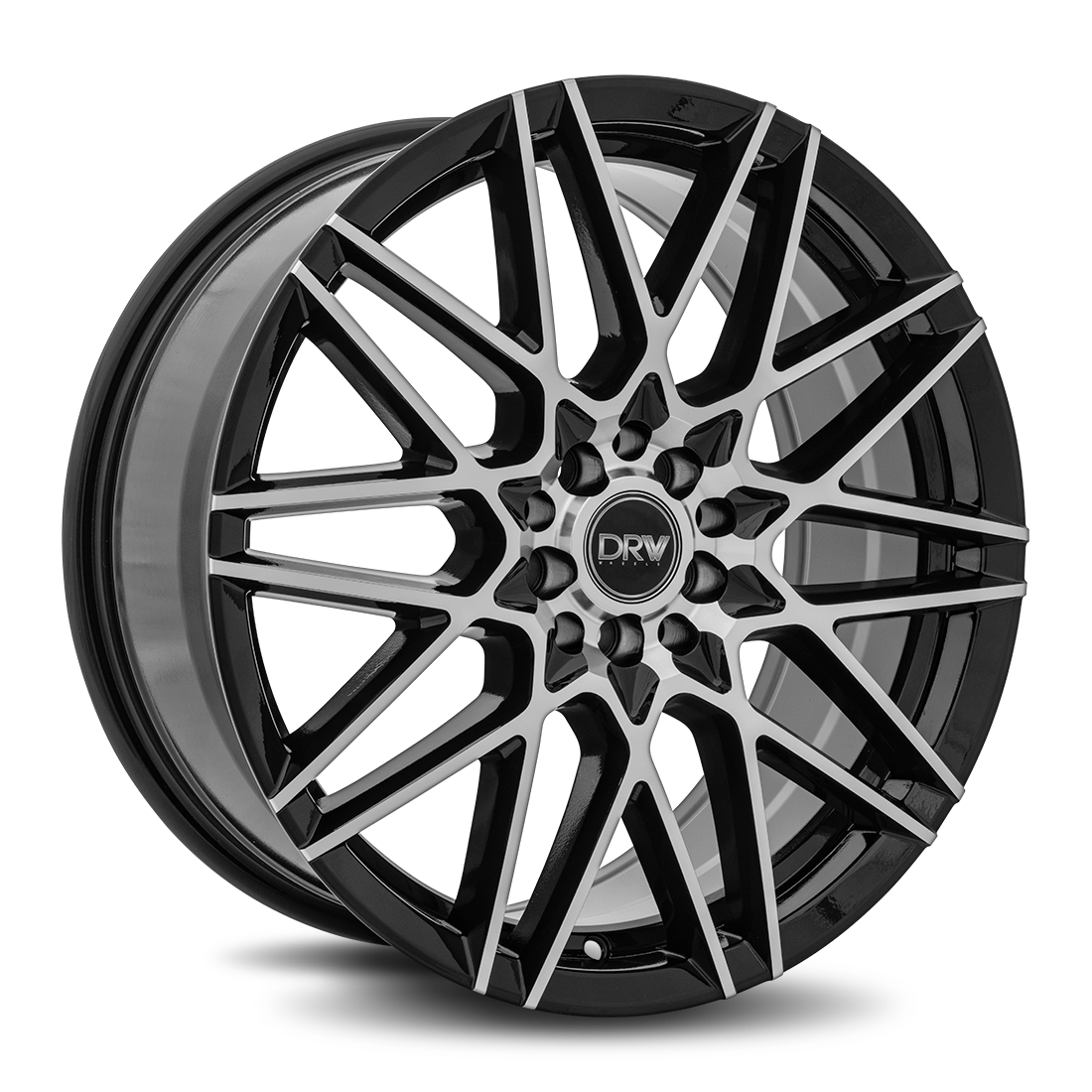 DRW D17, 17x7, 4x100/114.3, ET40, CB73.1, Gloss Black Machine Face