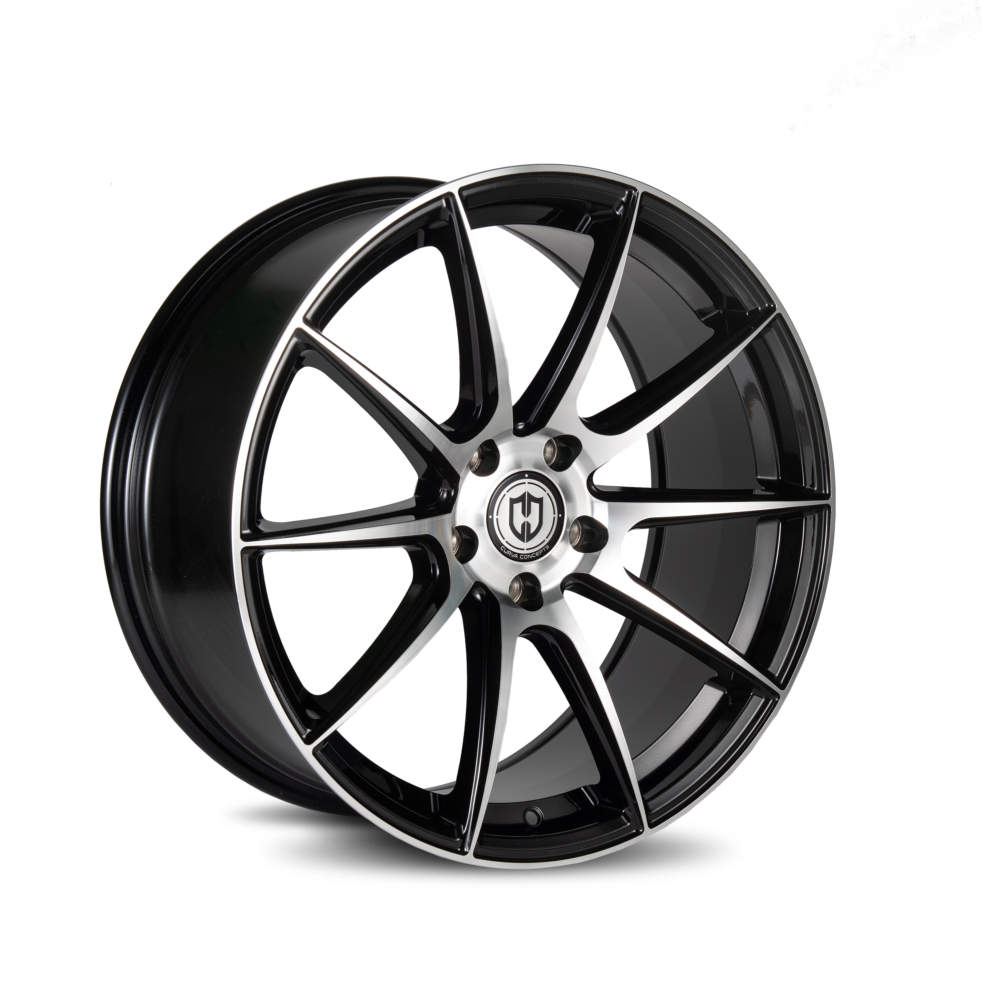 Curva Concepts CFF72, 19x9.5, 5x112, ET38, CB66.56, Black Machined Face