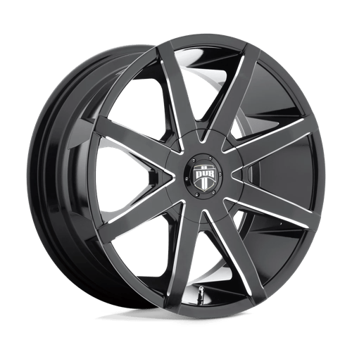 DUB 1PC S109 PUSH, 22X9.5, 6X4.5, ET25, CB72.6, GLOSS BLACK MILLED S109229587+25