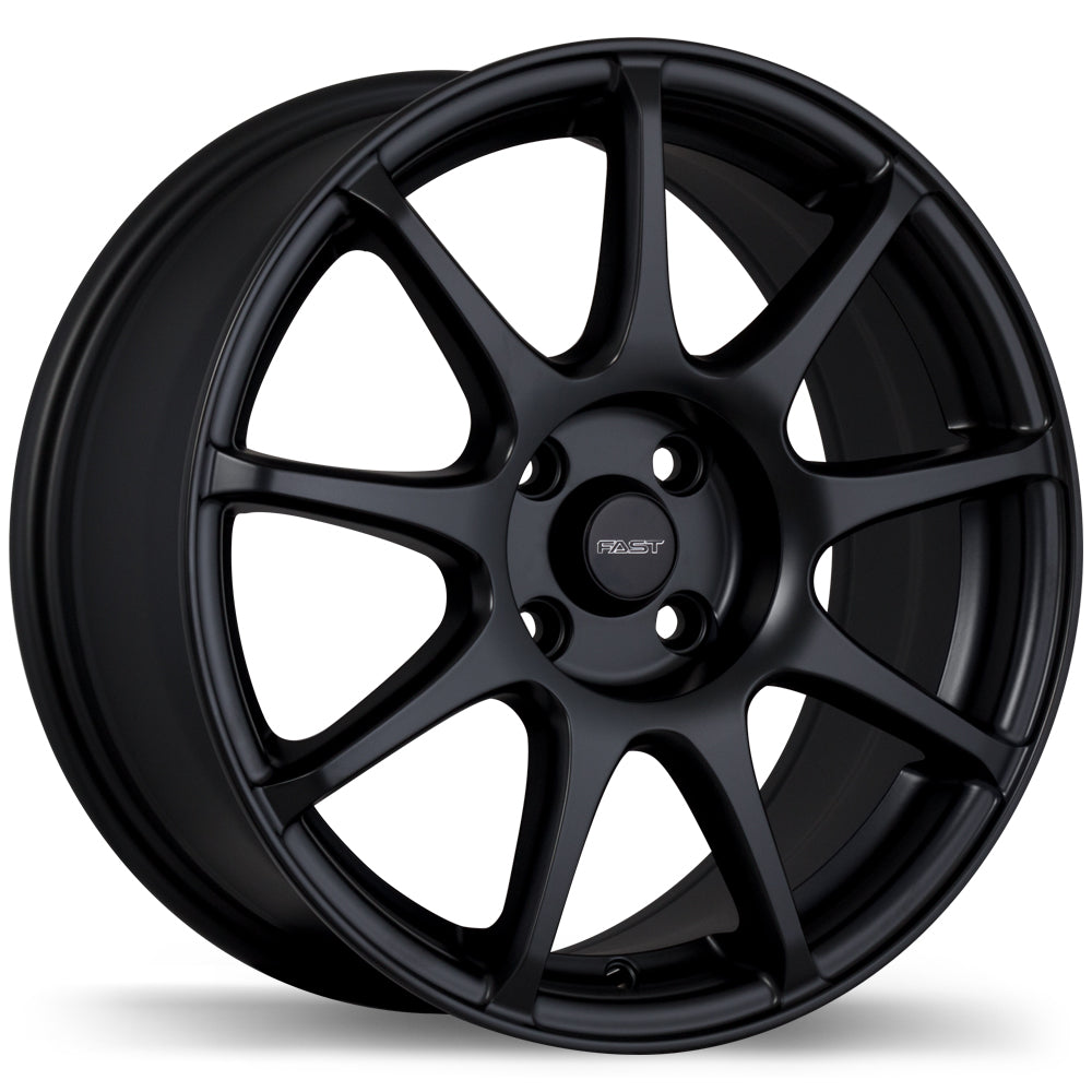 Fast Wheels Orbit, 15x6.5, 4x100, ET40, CB73, Matte Black - F207-1565-49FN+40C730
