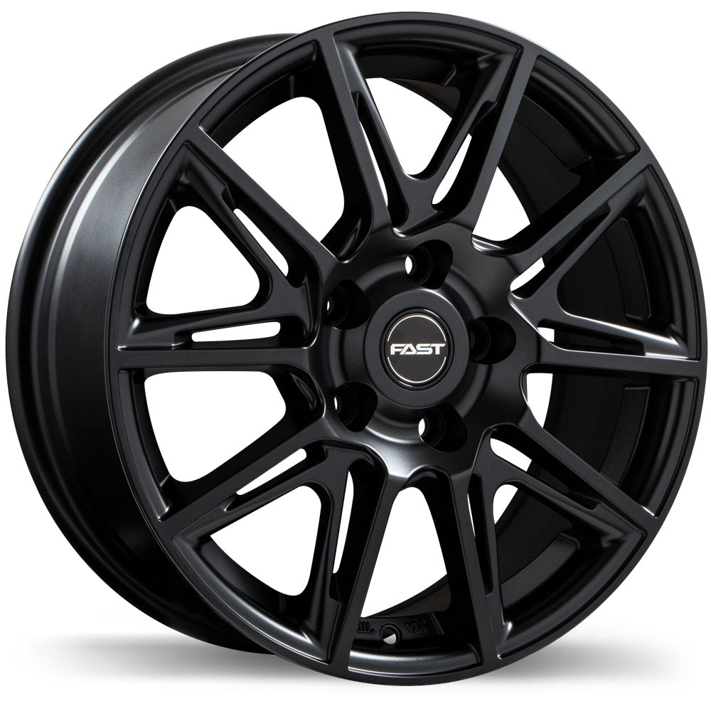 Fast Wheels Switch, 16x6.5, 5x114.3, ET38, CB67.1, Satin Black - F212-1665-65BT+38C671