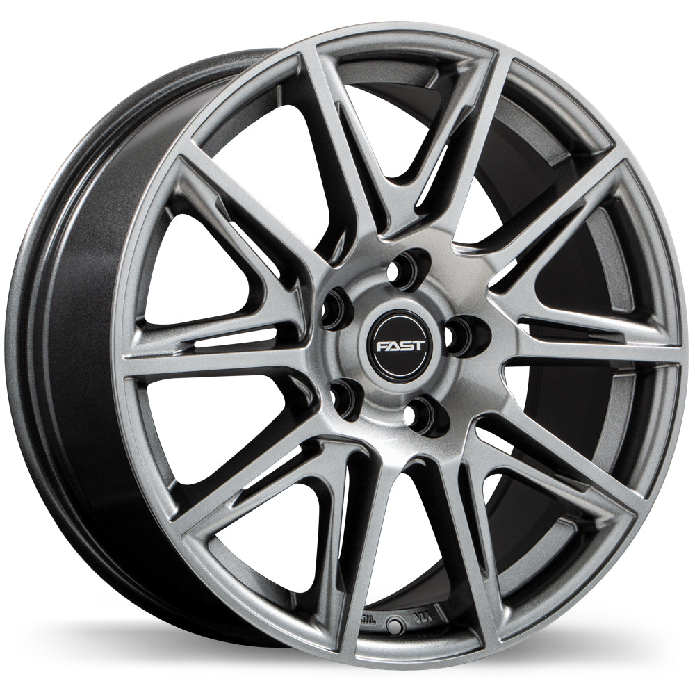 Fast Wheels Switch, 18x8.0, 5x114.3, ET45, CB66.1, Titanium - F212N-1880-65TN+45C661