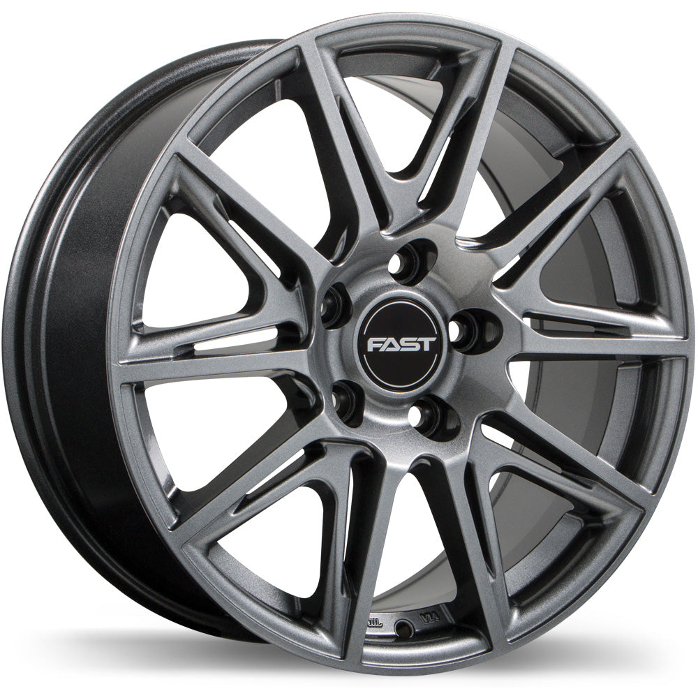 Fast Wheels Switch, 18x8.0, 5x120, ET45, CB64.1, Titanium - F212Y-1880-12TN+45R641