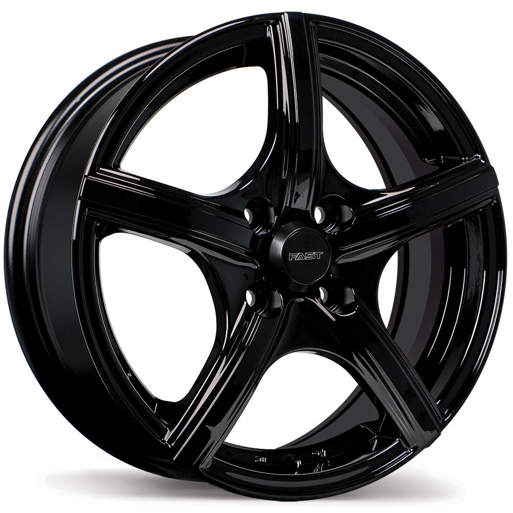 Fast Wheels Jet, 14x5.5, 4x100, ET40, CB60.1, Gloss Black - F218-1455-49BN+40C601