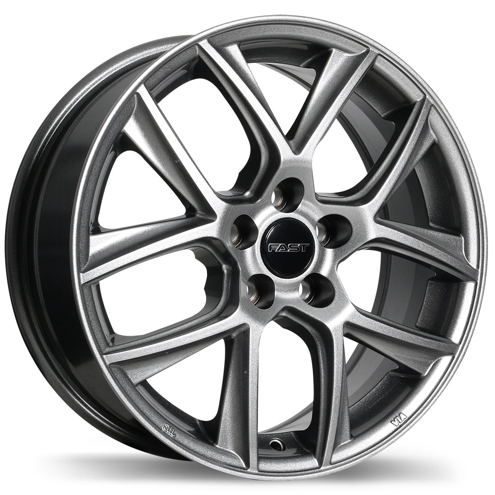 Fast Wheels Tactic, 16x6.5, 5x100, ET40, CB54.1, Titanium - F220-1665-80TN+40F541