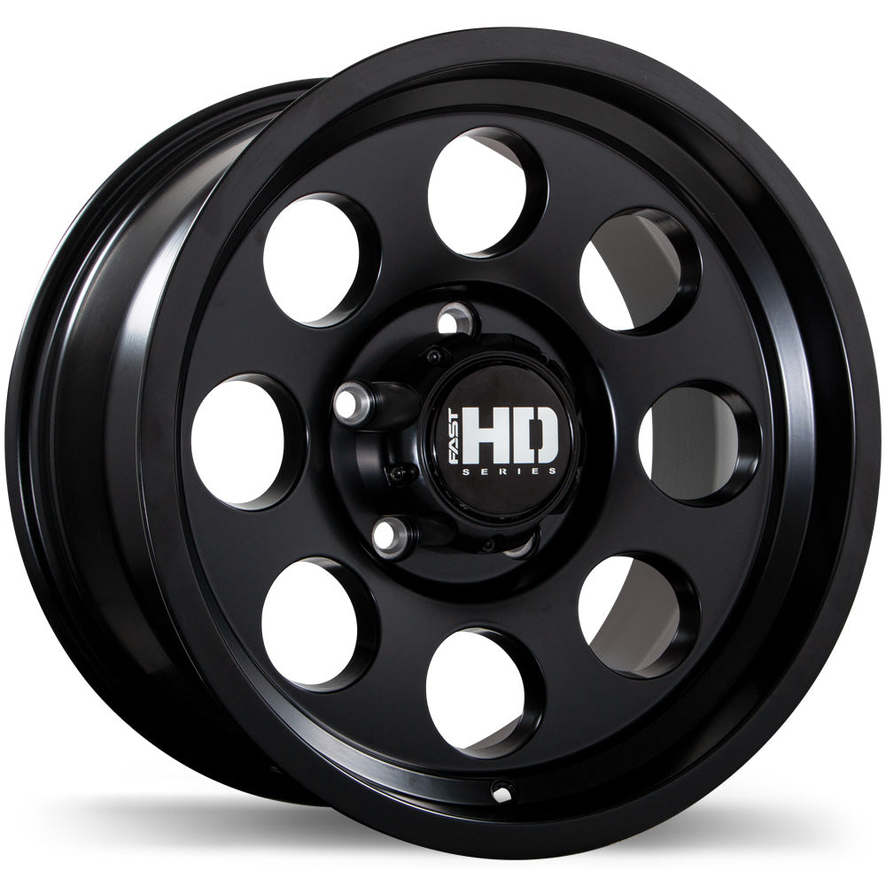 Fast HD Detour, 17x9.0, 5x127, ET0, CB87.1, Satin Black - F236-1790-73BT+00C871