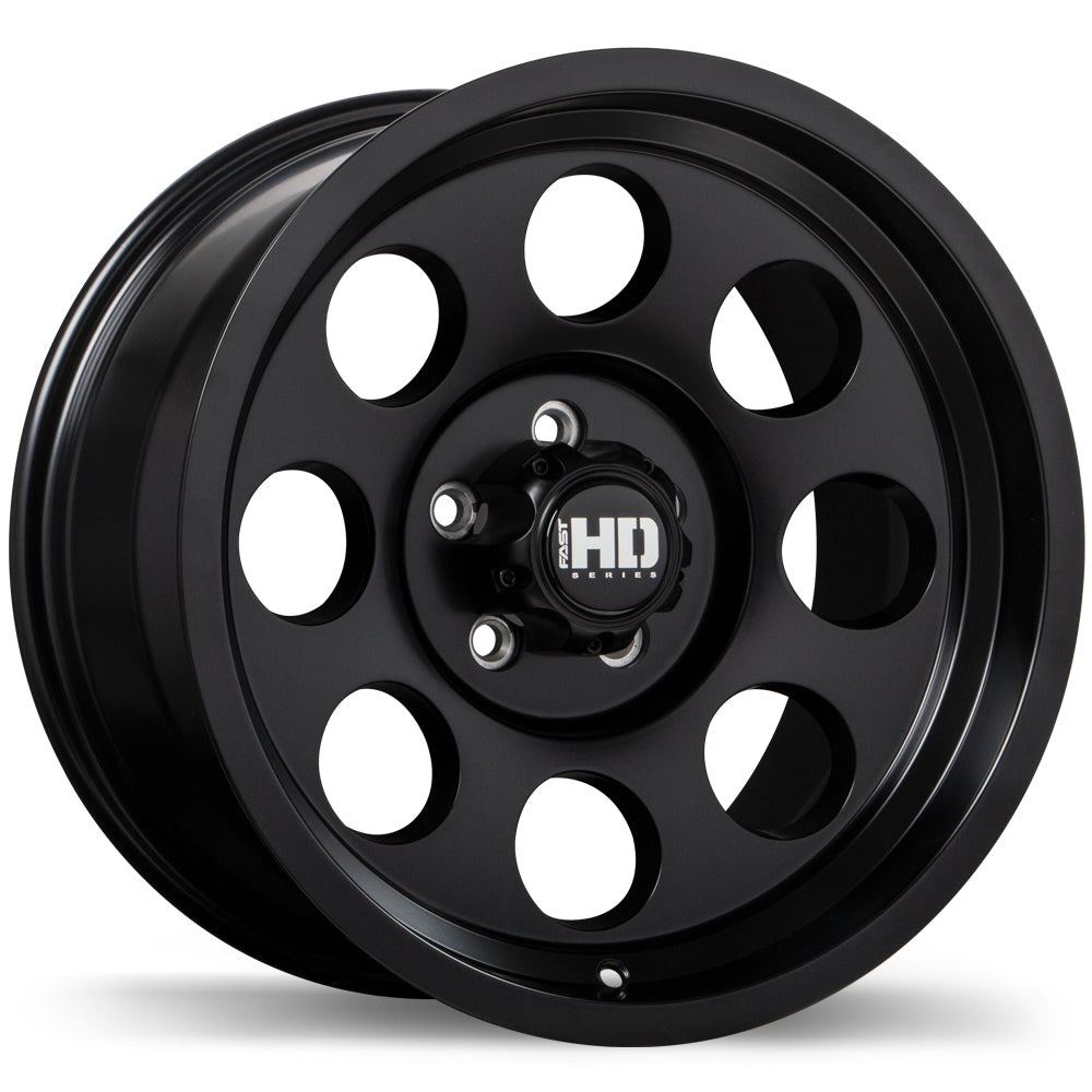 Fast HD Detour, 16x8.0, 5x114.3, ET0, CB87.1, Satin Black - F236-1680-65BT+00C871
