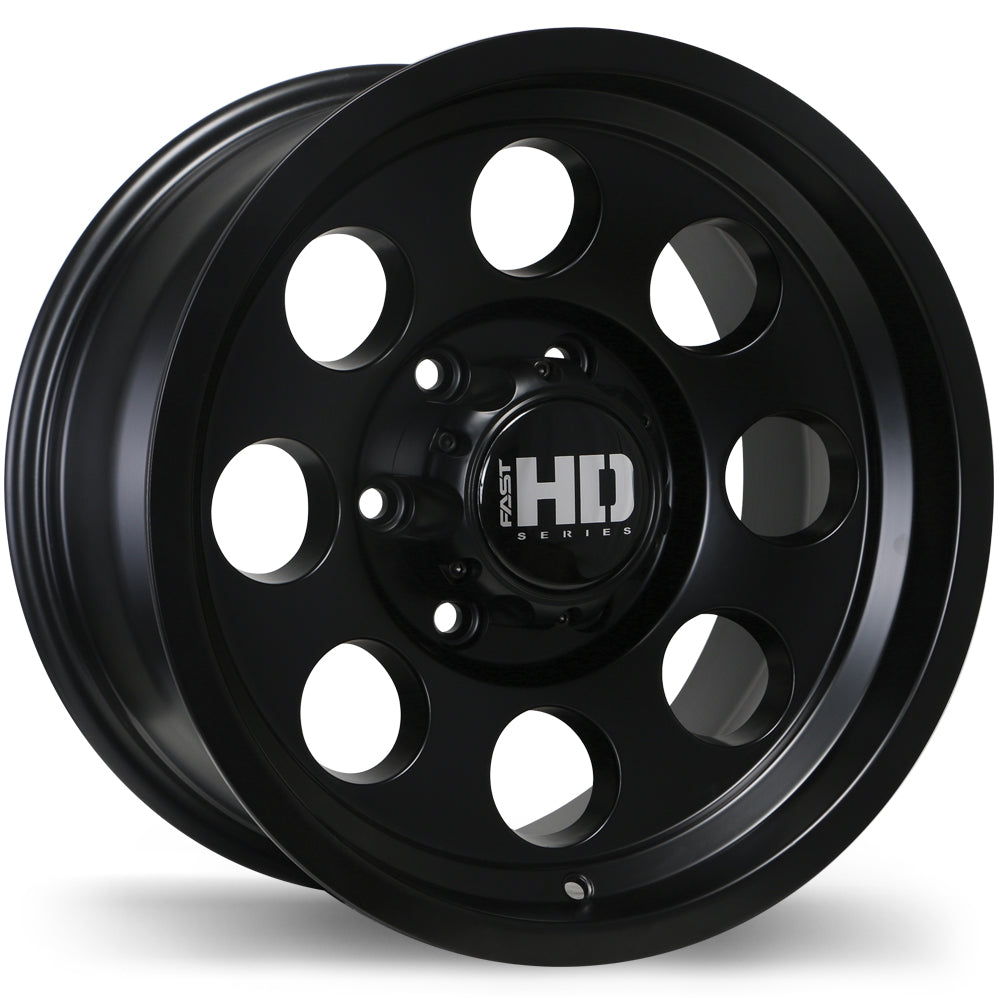 Fast HD Detour, 16x8.0, 6x139.7, ET0, CB106.1, Satin Black - F236-1680-83BT+00C061