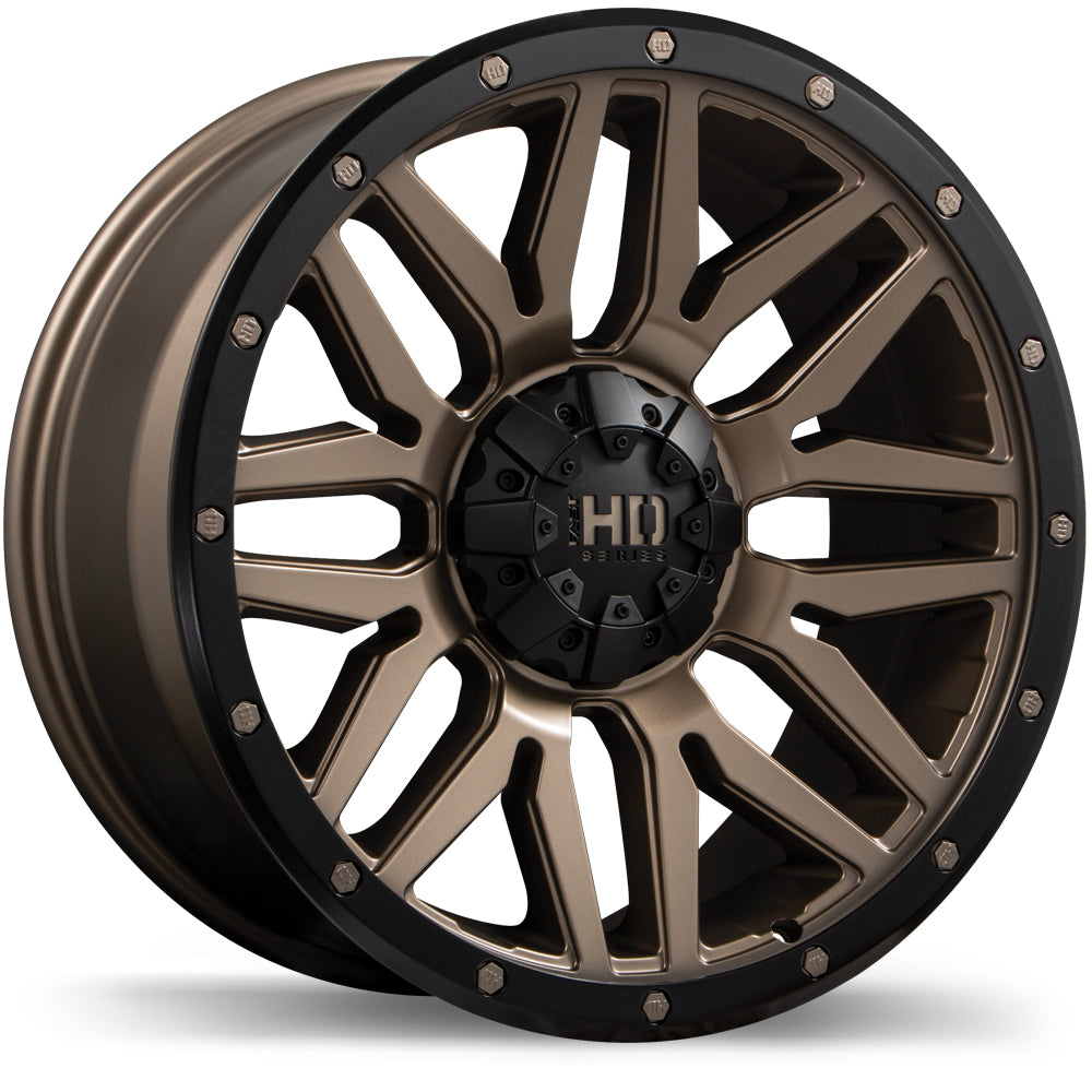 Fast HD Menace, 17x8.0, 6x114.3 / 120, ET0, CB78.1, Satin Bronze with Black Trim - F240-1780-66ZB+00C781