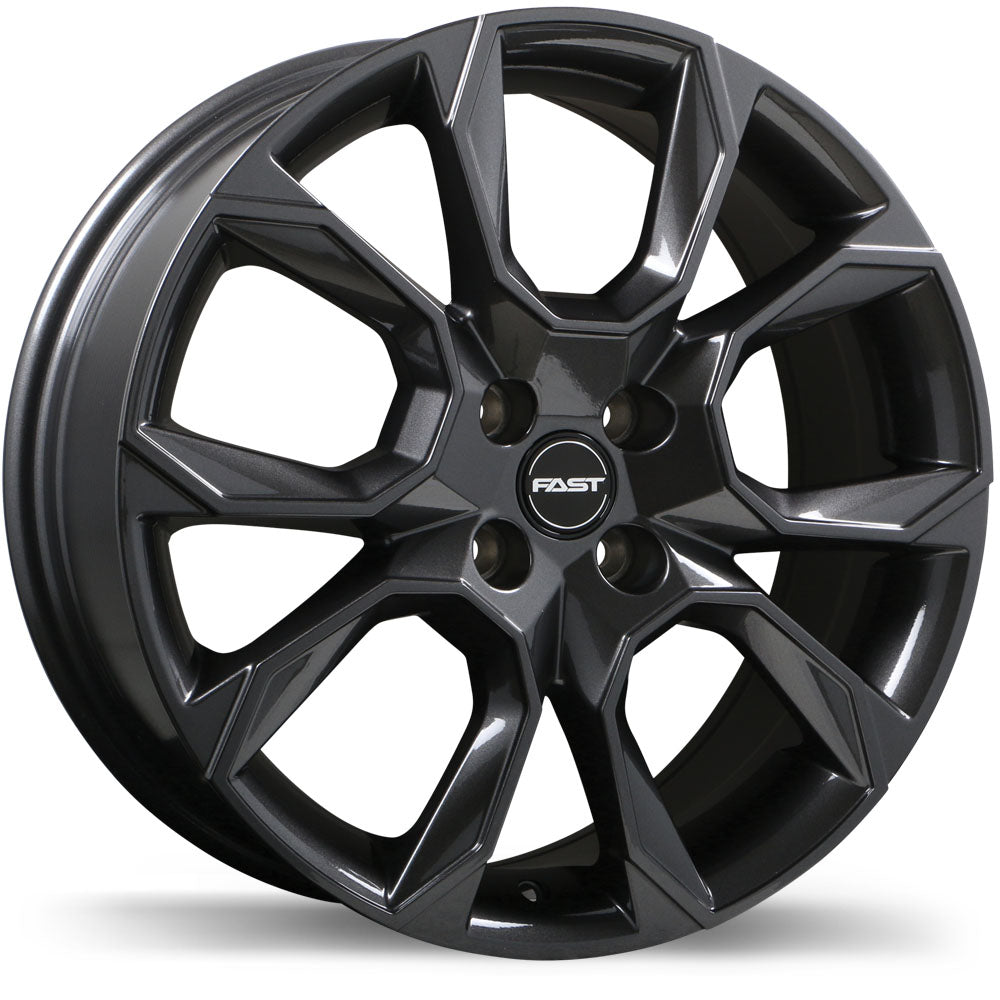 Fast Wheels Aventure, 16x6.5, 4x100, ET40, CB60.1, Gloss Gunmetal - F250N-1665-49MN+40C601
