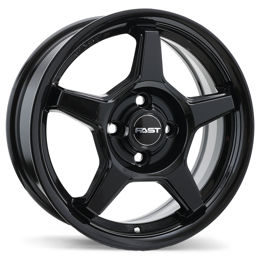Fast Wheels Flair, 15x6.0, 4x100, ET40, CB56.6, Gloss Black - F272-1560-49BN+40C566