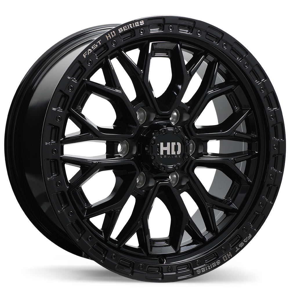 Fast HD Muramasa, 18x9.0, 6x139.7, ET30, CB95.1, Gloss Black with Grey Milling - F276-1890-83BH+30F951