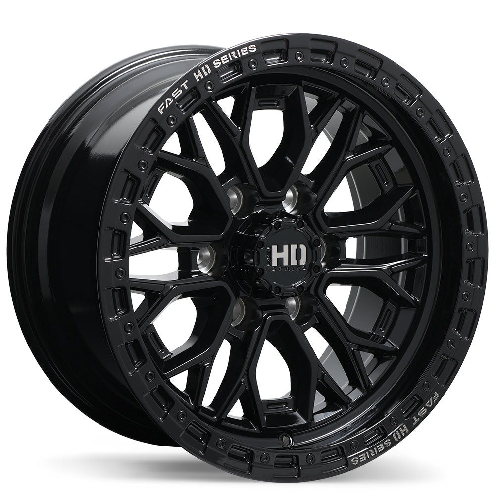 Fast HD Muramasa, 17x9.0, 6x139.7, ET0, CB78, Gloss Black with Grey Milling - F276-1790-83BH+00C780