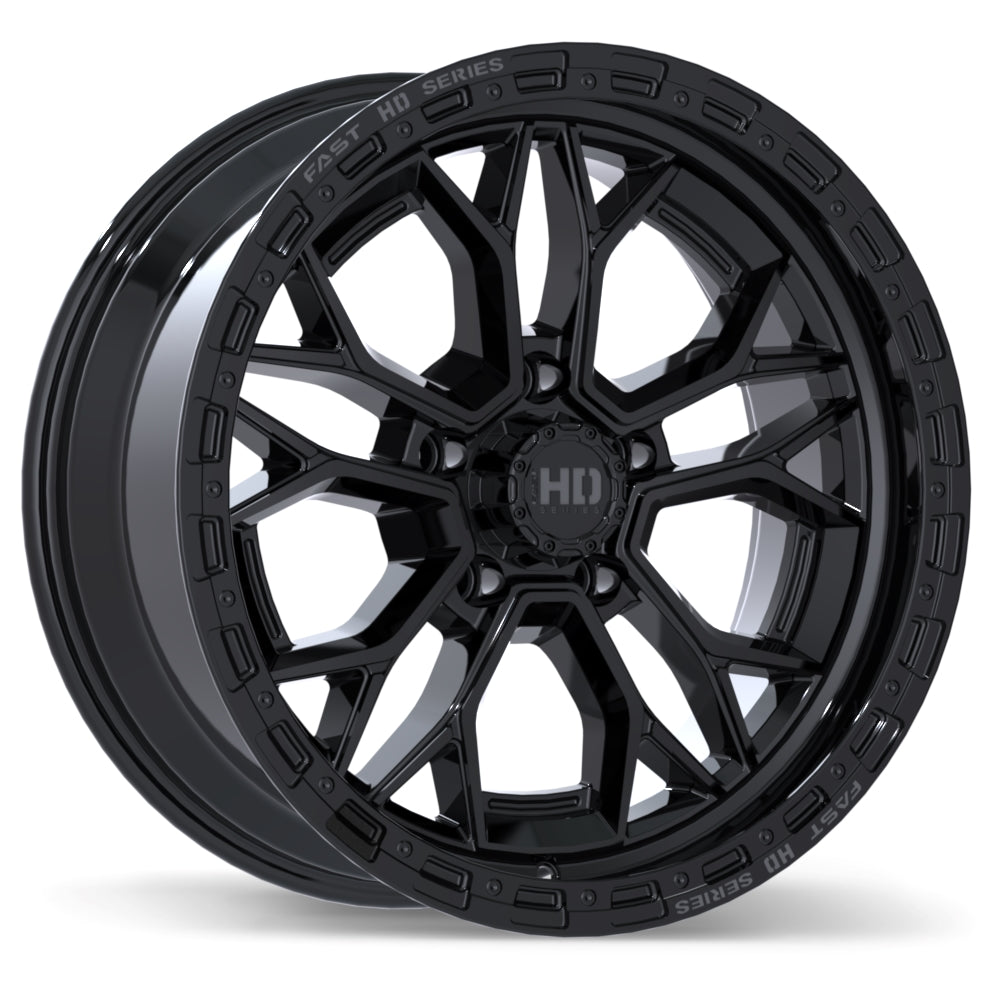 Fast HD Muramasa, 20x9.0, 5x139.7, ET40, CB64.1, Gloss Black with Grey Milling - F276-2090-85BH+40C641